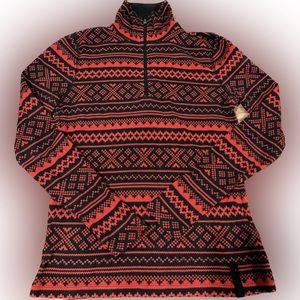 Lauren Ralph Lauren Active Sport Red & Black Long Sleeve Thermal Top S